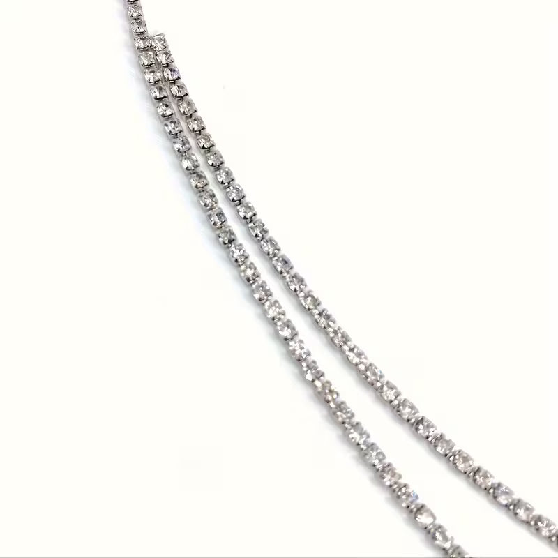 Women's Multi-Layer Heart Water Drop Rhinestone Waist Chain
