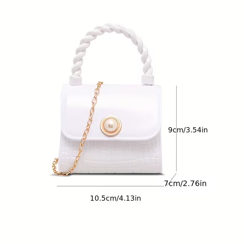 Women's Candy-Colored PVC Mini Shoulder Bag Fashion