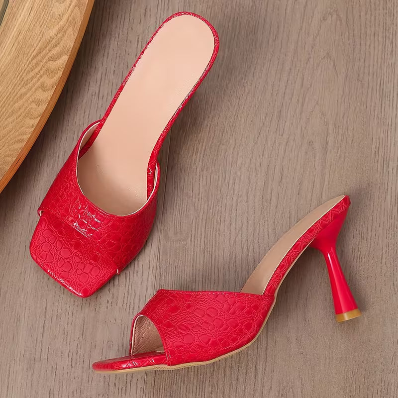 Women's Stylish Versatile High-Heeled Open Toe Sandals