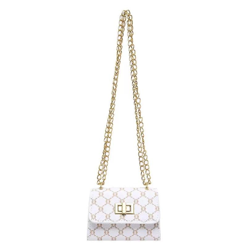 Women's Floral Print Metal Buckle Small Crossbody Bag Fashion