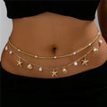 Women's Bohemian Multi-Layer Starfish Shell Waist Belly Chain