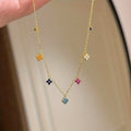 Women's Four-Leaf Flower Necklace Elegant Collarbone Chain 601105147890231