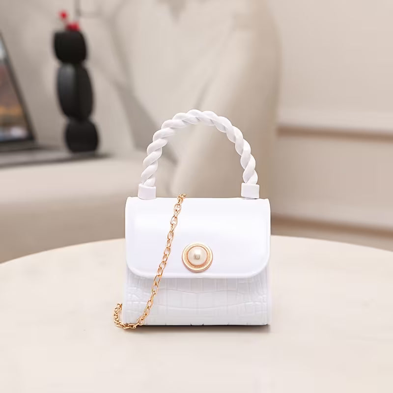 Women's Candy-Colored PVC Mini Shoulder Bag Fashion