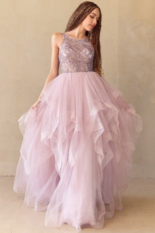 Women's Special Occasion Dress Elegant Wedding 5066-RUFFLE