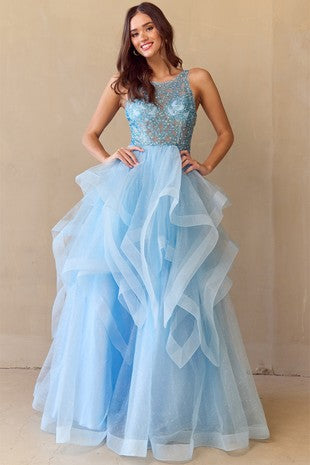 Women's Special Occasion Dress Elegant Wedding 5066-RUFFLE