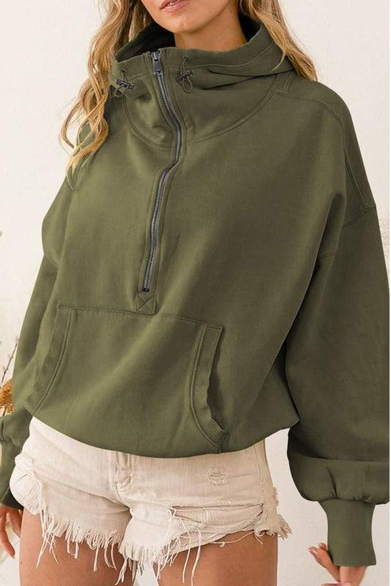 Women's Oversized Zip Hoodie 34-78-03-NI
