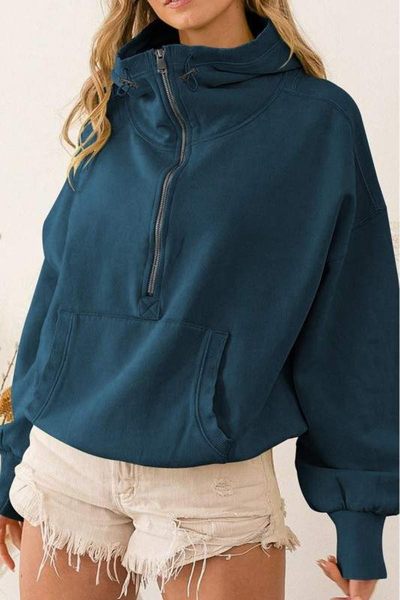 Women's Oversized Zip Hoodie 34-78-03-NI