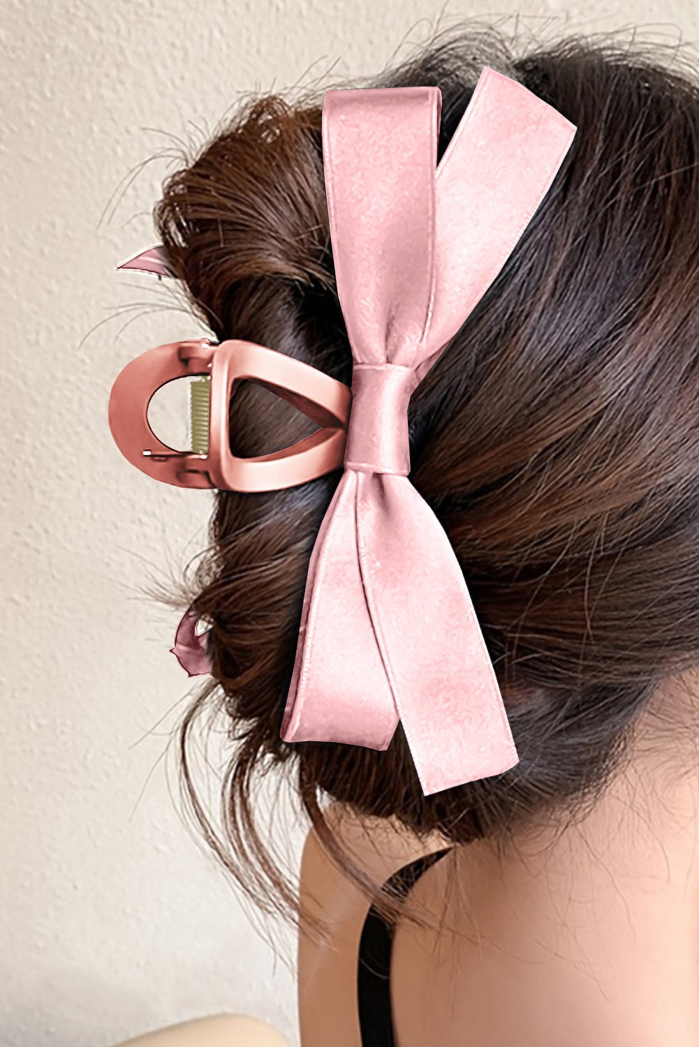 Women's Satin Bow Hair Claw Clip Elegant Occasion BH042899