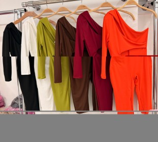 Women's One-Shoulder Cut-Out Bodycon Romper XJ4096