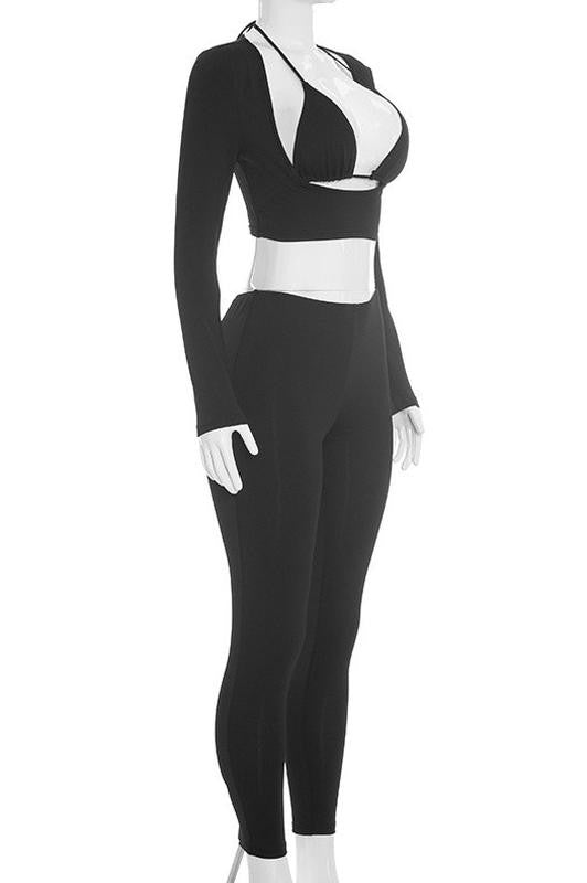 Women's Strappy Triangle Cup Pant 3-Piece Set AMELCSEDRF-8398-FXG