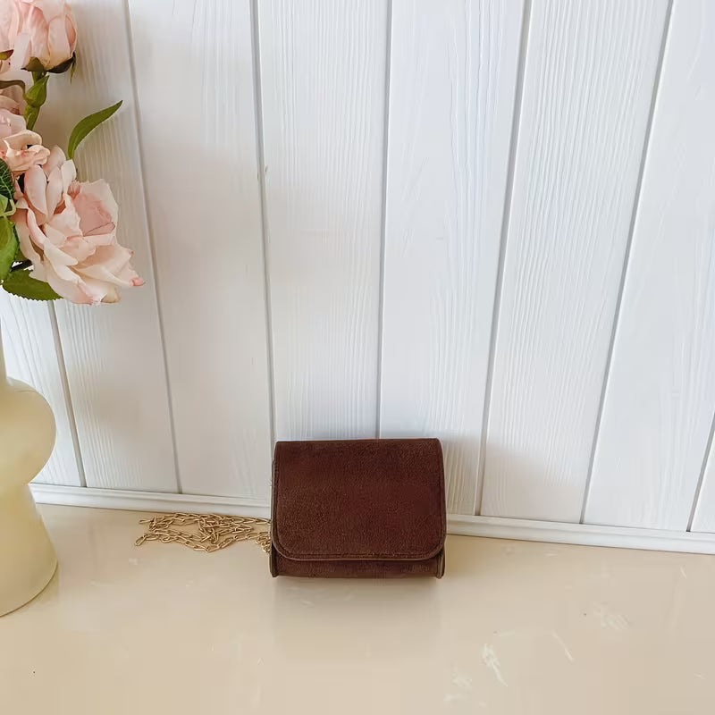 Women's Plush Small Square Crossbody Bag Solid Color Trendy Shoulder Purse