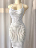 Women's Fashionable Dress Cover-up Elegant Beach Halter