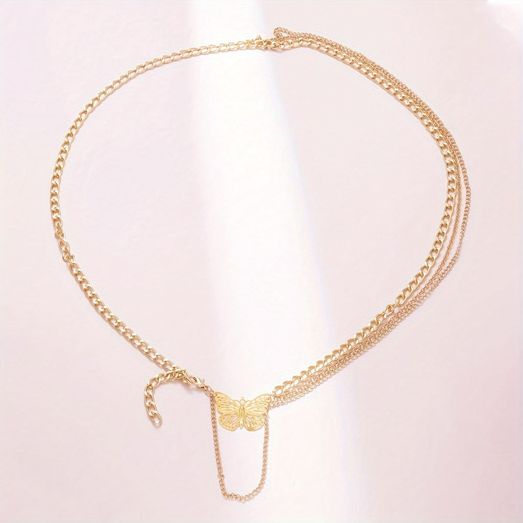 Women's Adjustable Butterfly Bow Accent Waist Belt