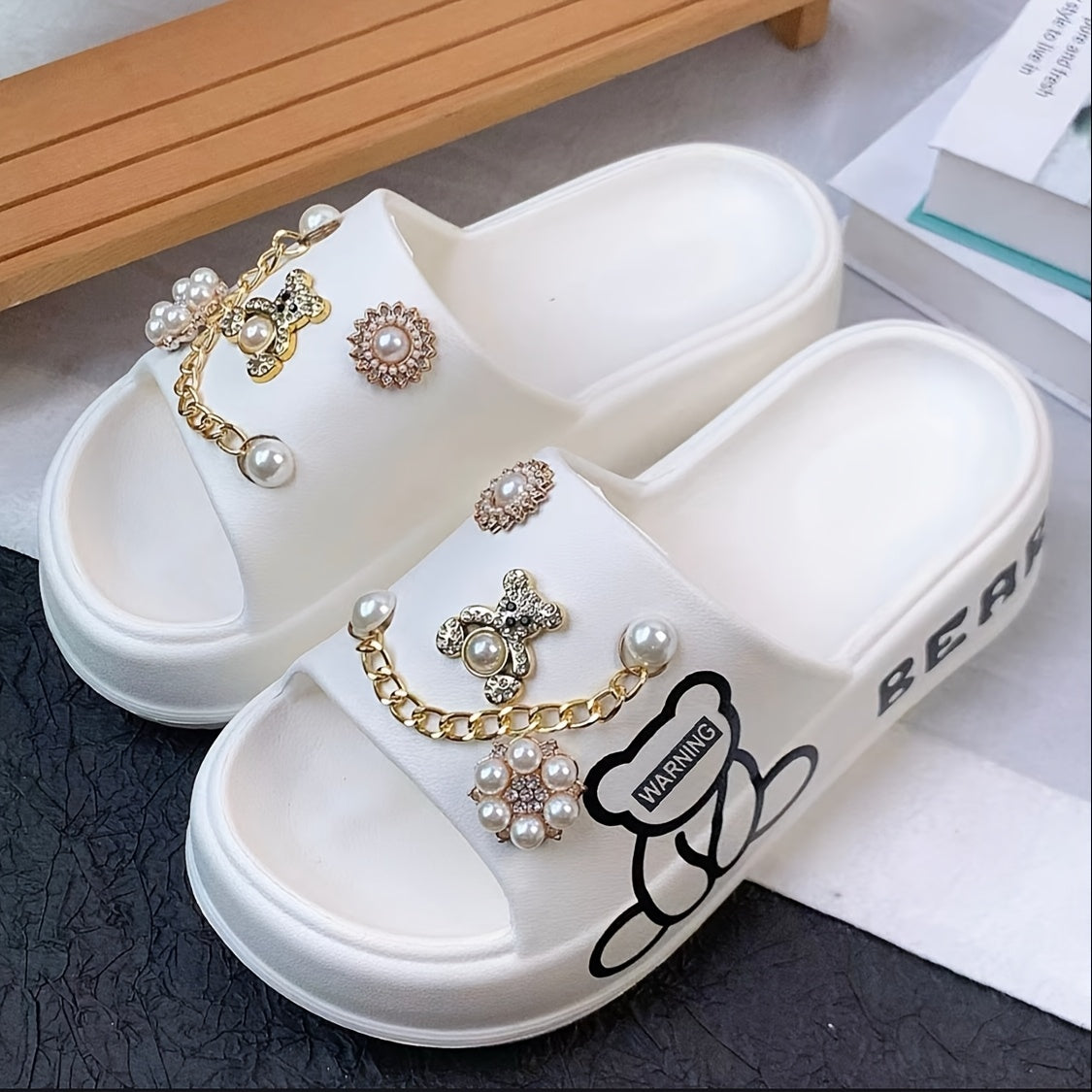 Women's Golden Bear Charm Lightweight EVA Slides