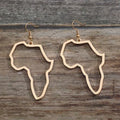 Women's African Map Drop Earrings Vintage Zinc Alloy Jewelry