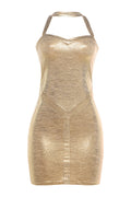 Women's Low Cut Halter Bodycon Summer Dress LU12FA15-1892