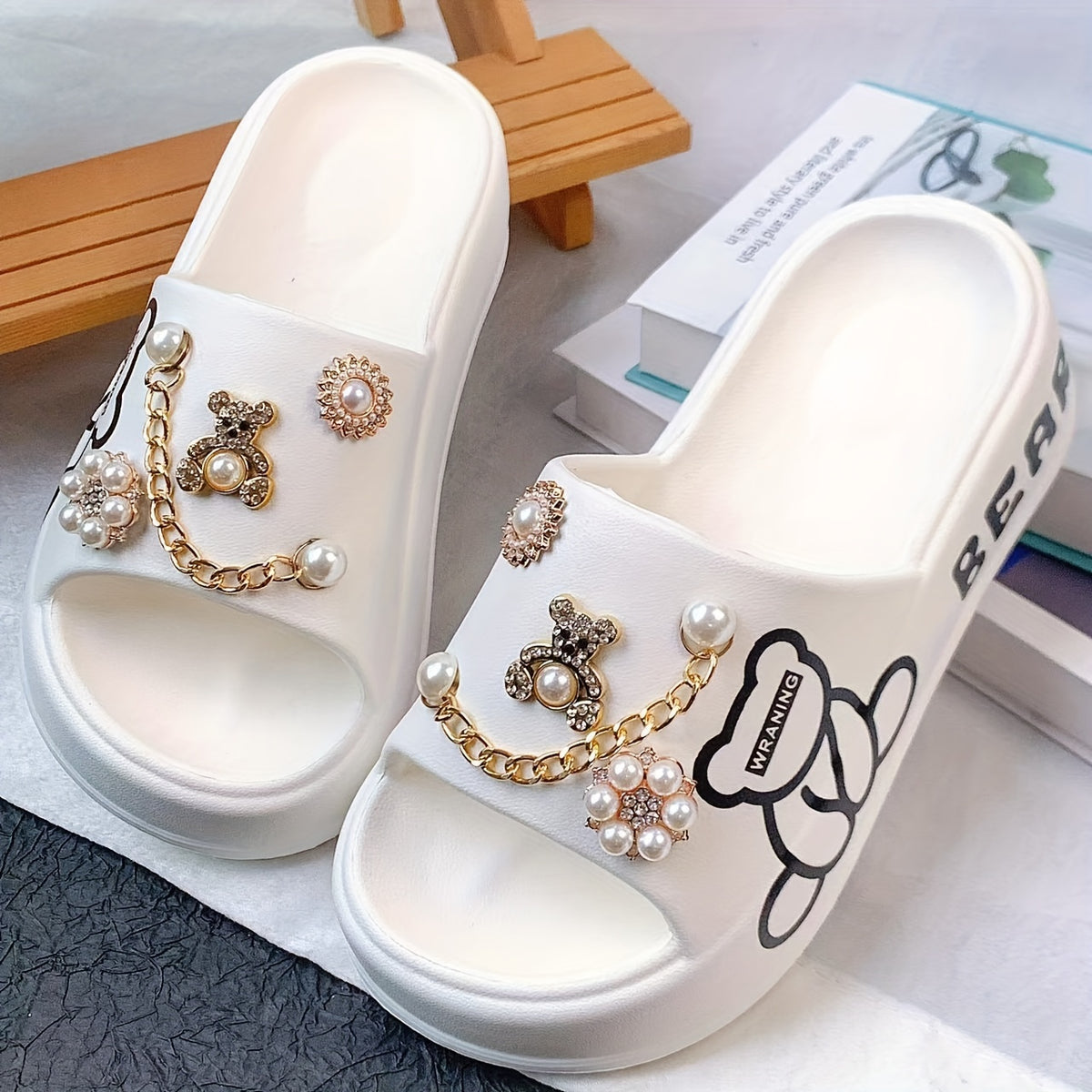 Women's Golden Bear Charm Lightweight EVA Slides