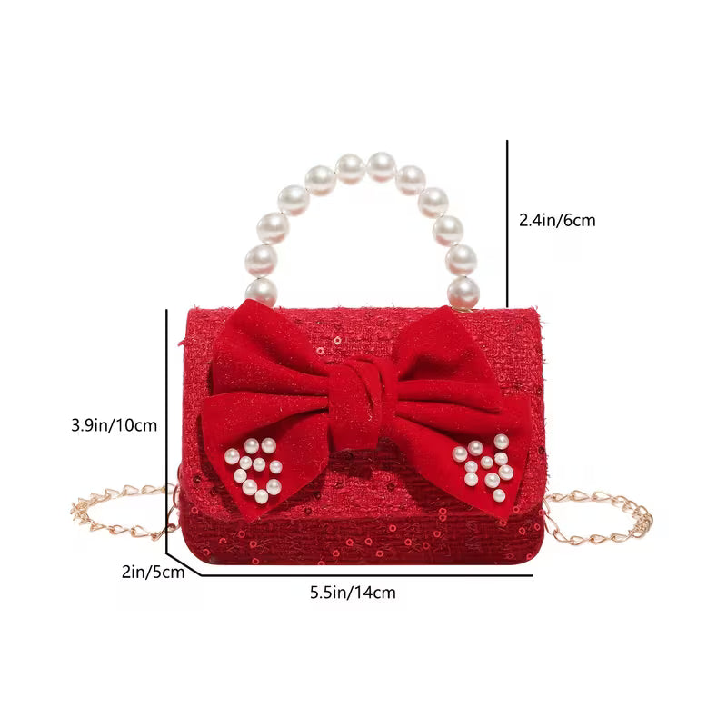 Women's Pearl Handle Small Crossbody Handbag Fashion