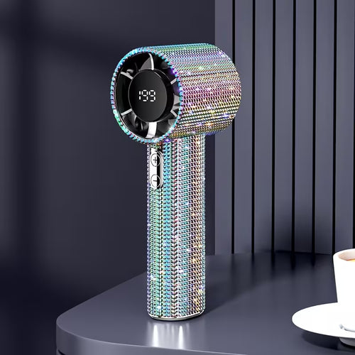 Diamond Shaped Handheld Mini Cooling Fan USB Rechargeable Portable