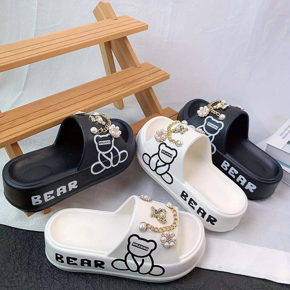 Women's Golden Bear Charm Lightweight EVA Slides