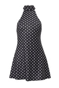 Women's Printed Backless Waist Dress CHICJX4KSH1-7061