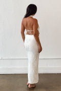 Women's Lace Halter Cutout Maxi Dress Elegant Vacation S7909D_2