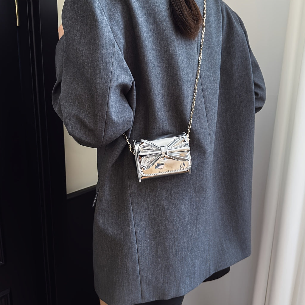 Women's Mini Crossbody Bag Casual Handbag Metal Chain Strap