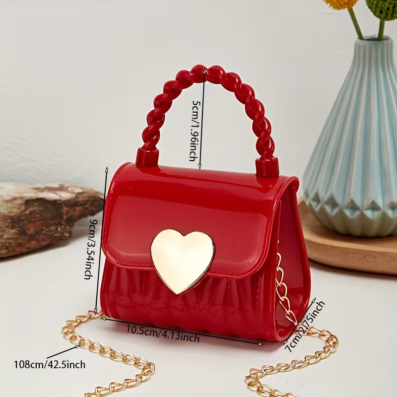 Women's Mini Heart Shaped Jelly Crossbody Bag