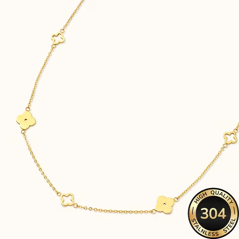 Women's Minimalist Floral Collarbone Chain Elegant Golden 606162573456529