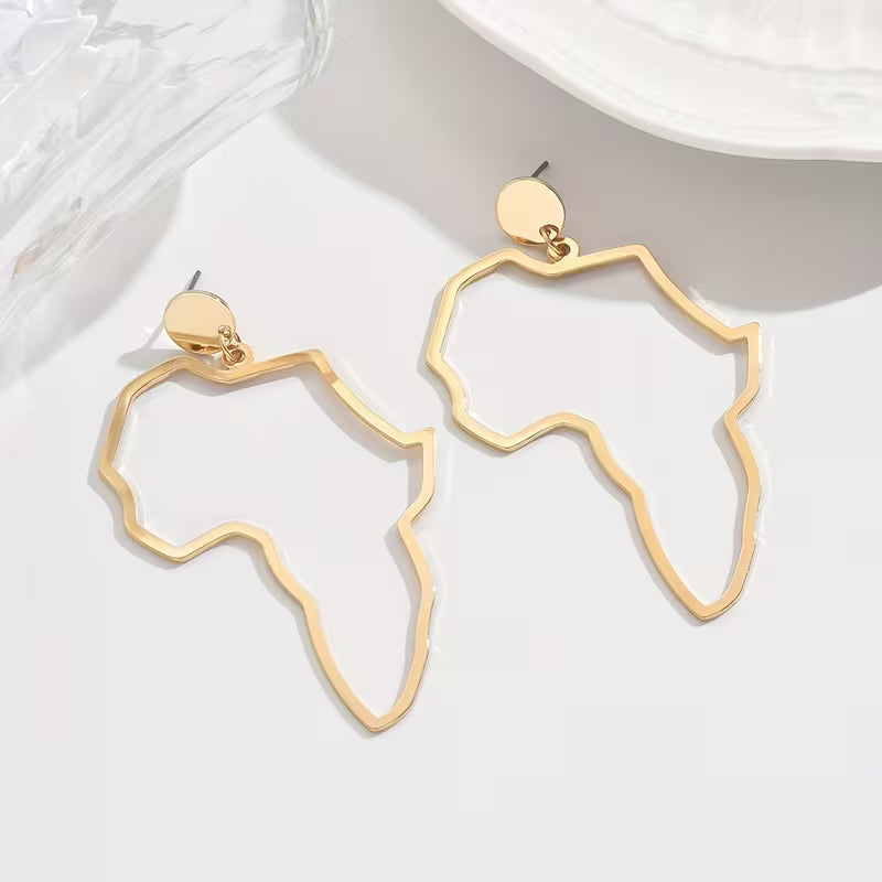 Women's African Map Fashion Earrings Daily Wear