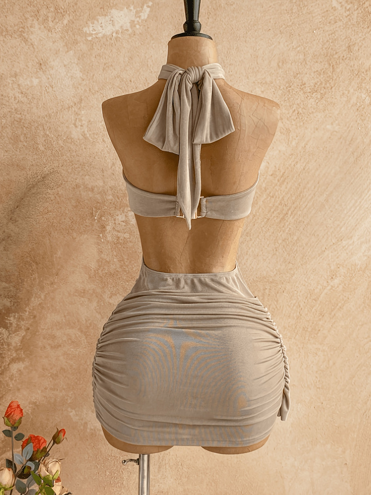 Women's Bohemian Off-Shoulder Asymmetrical Mini Dress Elegant Party