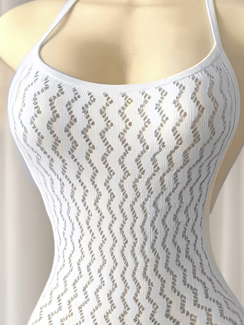 Women's Fashionable Dress Cover-up Elegant Beach Halter