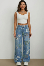Women's Fashion Straight Denim Jeans MSF-15875