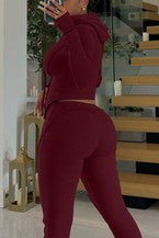 Women's Ribbed Stitch Casual Set ElYSLIMODD-484