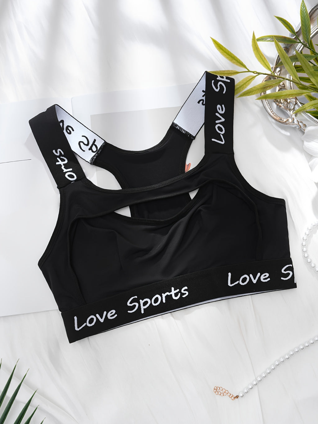 Women's High-Elasticity Breathable Wireless Racerback Yoga Sports Bra