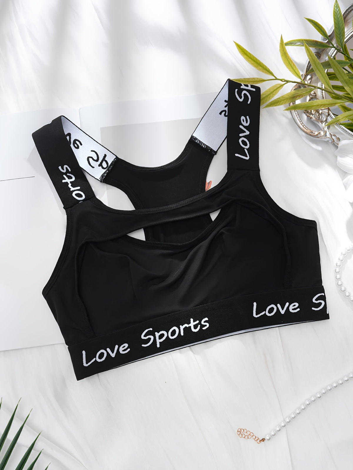 Women's High-Elasticity Breathable Wireless Racerback Yoga Sports Bra