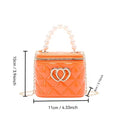 Women's Double Heart Rhombus Jelly Bucket Crossbody Bag Fashion
