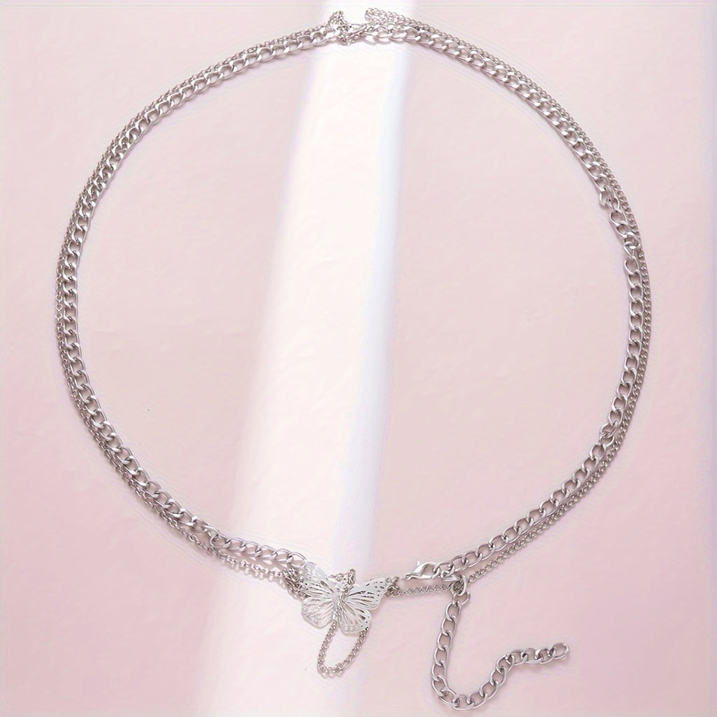 Women's Adjustable Butterfly Bow Accent Waist Belt