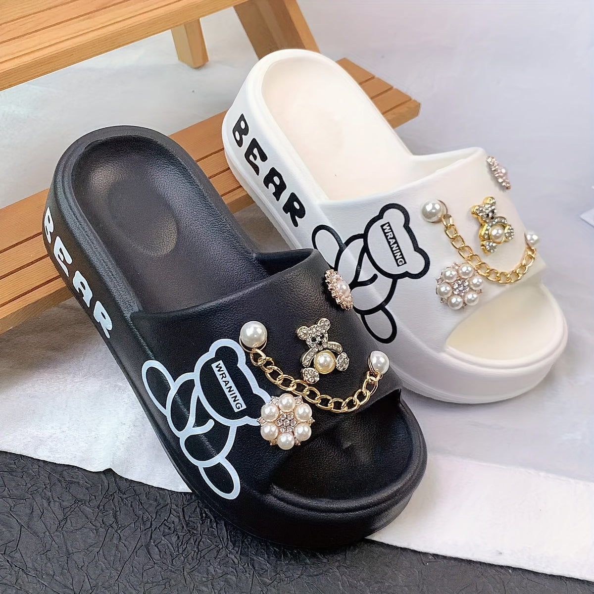 Women's Golden Bear Charm Lightweight EVA Slides
