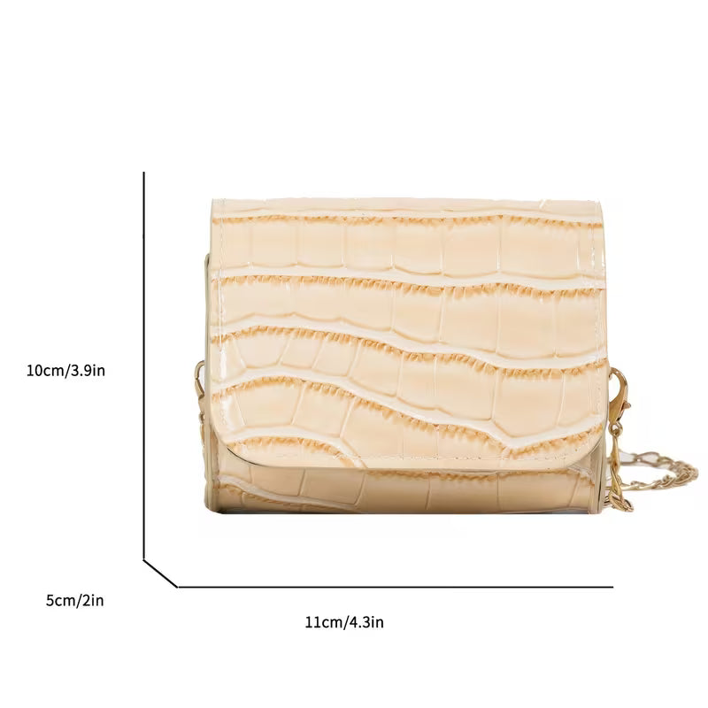 Women's Crocodile Pattern Trendy Fashion Shoulder Crossbody Bag