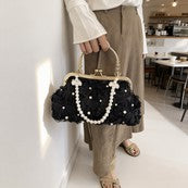 Women's Pearl Floral Evening Clutch Handbag BAG284