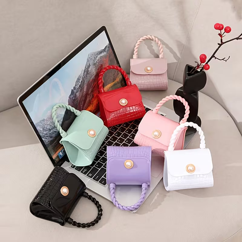 Women's Candy-Colored PVC Mini Shoulder Bag Fashion