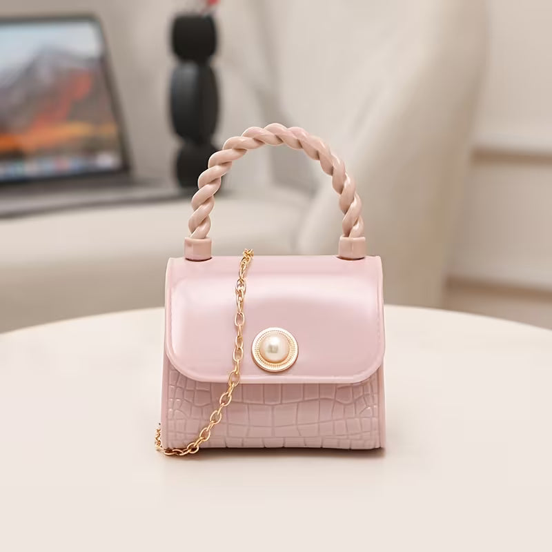 Women's Candy-Colored PVC Mini Shoulder Bag Fashion