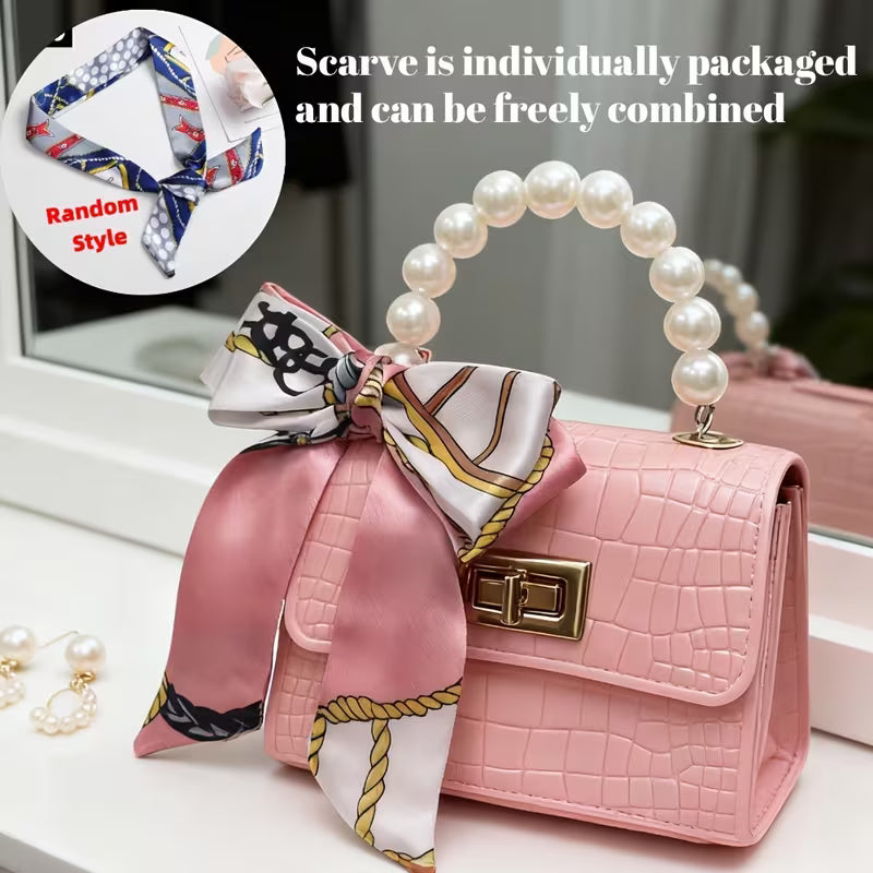 Women's Pearl Handle Small Crossbody Handbag Fashion
