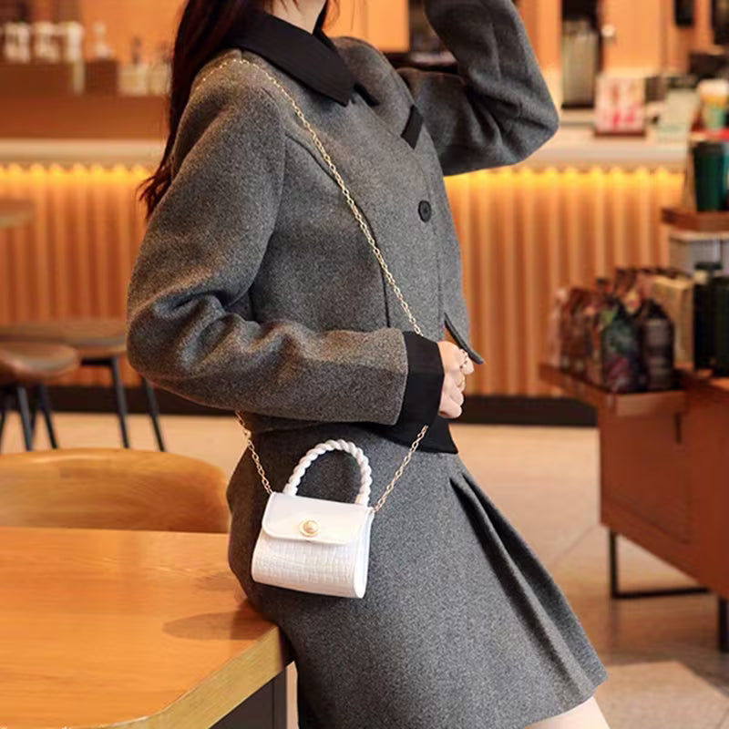 Women's Candy-Colored PVC Mini Shoulder Bag Fashion