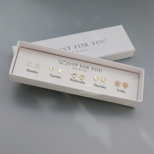 Women's Butterfly Synthetic Cubic Zirconia 10-Piece Earrings Set Jewelry