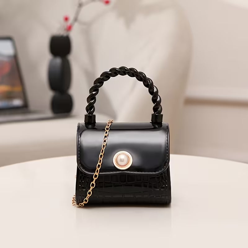 Women's Candy-Colored PVC Mini Shoulder Bag Fashion