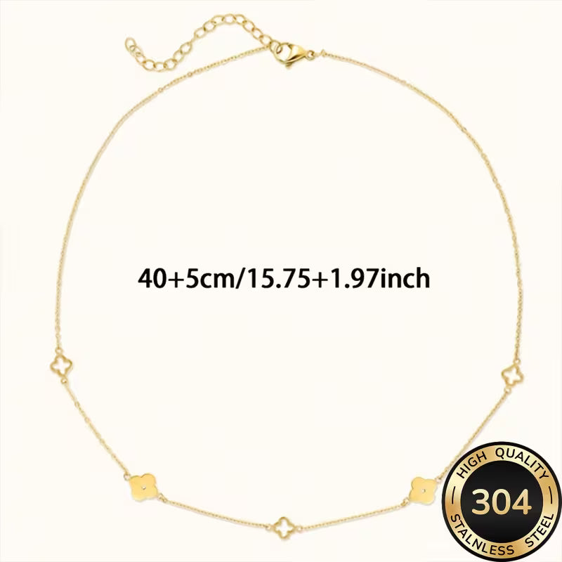 Women's Minimalist Floral Collarbone Chain Elegant Golden 606162573456529