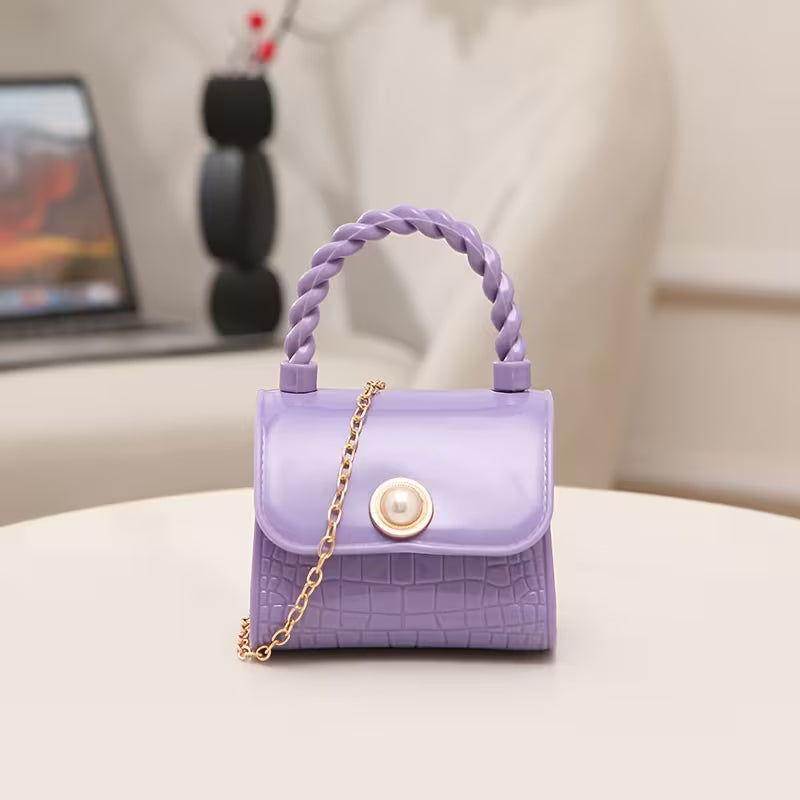 Women's Candy-Colored PVC Mini Shoulder Bag Fashion