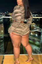 Women's Knitted Shorts Set BKSN-3063